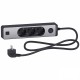 UNICA РАЗКЛОНИТЕЛ 3 ШУКА+2USB С КЛЮЧ С 1.5М КАБЕЛ АНТРАЦИТ/АЛУМИНИЙ ST943U1BA