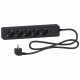 Unica extend, 5 Schuko, swicthable, 1.5m cable antracit ST9451B