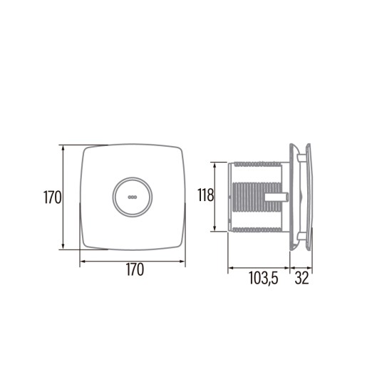 CATA BATHROOM FAN X-MART 12 INOX 220V Ф120