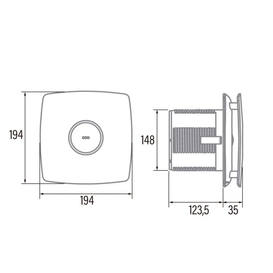 CATA BATHROOM FAN X-MART 15 INOX 220V Ф150