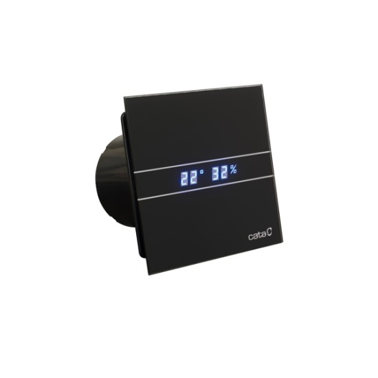 CATA BATHROOM FAN E-100 GTH BK WITH TIMER AND SENSOR GLASS 220V Ф100 BLACK