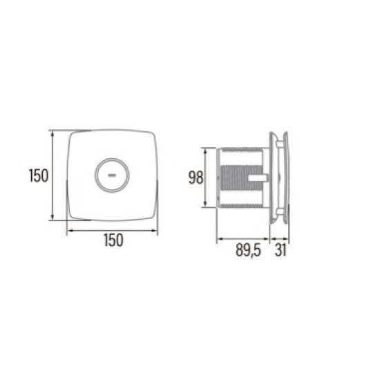 VENTILATOR DE BAIE CATA X-MART 10 STANDARD 220V Ф100 ALB