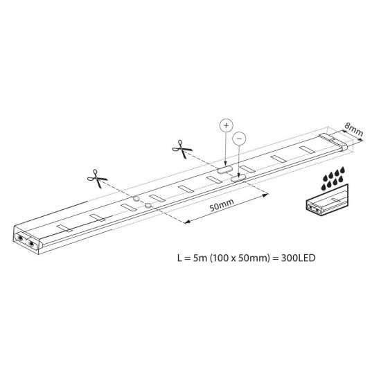 VIVALUX LED STRIP ORLO LED ∙ 6400K ∙ IP65 ∙ 5M