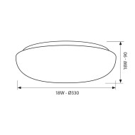 VIVALUX LED CORPORARE DE ILUMINAT NUVOLA LED 18W  4000K
