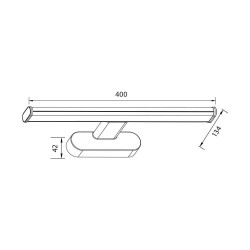VIVALUX CORP DE  BAIE LED LED ARBA LED  8W 4000K  CROM
