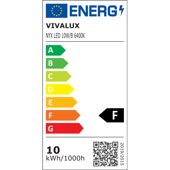 VIVALUX SPOTLIGHT WITH SENSOR NYX LED 10W BLACK 6400K