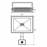 VIVALUX SPOTLIGHT WITH SENSOR NYX LED 30W BLACK 6400K VIV003975