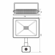 VIVALUX SPOTLIGHT WITH SENSOR NYX LED 50W BLACK 6400K VIV003976  