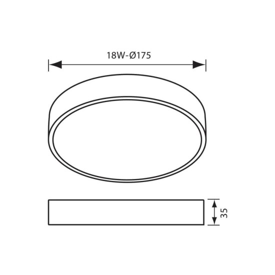 VIVALUX LED CORPORARE DE ILUMINAT VALLETTA LED 18W  4000K VIV003997