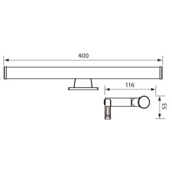 VIVALUX CORP DE  BAIE LED LED ALDO LED  6W 4000K  CROM