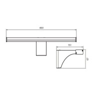 VIVALUX  LED ТЯЛО ЗА БАНЯ ZOE LED  8W  4000K ХРОМ