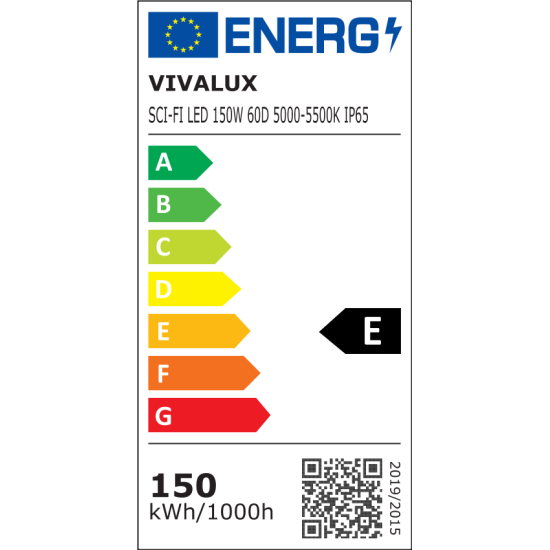 VIVALUX LAMPARA INDUSTRIALA SCI-FI LED 150W 60D 5000-5500K IP65