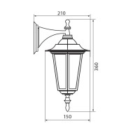 VIVALUX FACADE WALL LIGHT LANTERN MARIBOR WD001 ANTIQUE BRASS IP44 VIV004186