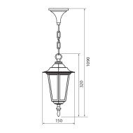 VIVALUX FACADE OUTDOOR LIGHT LANTERN MARIBOR  H001  ANTIQUE BRASS  IP44 VIV004190