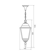 VIVALUX FACADE OUTDOOR LIGHT LANTERN RIGA H006 ANTIQUE BRASS IP44 VIV004226