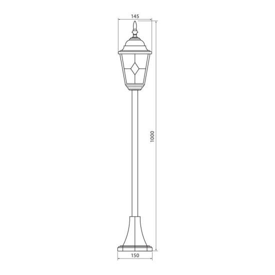VIVALUX LANTERN MURANO ∙ PS007 ∙ ANTIQUE BRASS ∙ IP44