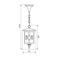 VIVALUX FACADE LIGHT LANTERN  JARDIN WD008  COFFEE BROWN IP44 VIV004234
