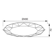 VIVALUX  LED ПЛАФОНИЕРА МУЛТИФУНКЦИОНАЛНА JEWEL LED 60W 3000-6400K VIV004290