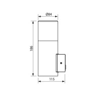 VIVALUX  FACADE LIGHTING UNIT KYOTO/W  1XE27  BLACK  IP44 VIV004343