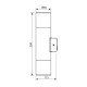 VIVALUX APLICE EXTERIOR LUMINAIRE KYOTO/W ∙ 2XE27 ∙ NEGRU ∙ IP44 VIV004344