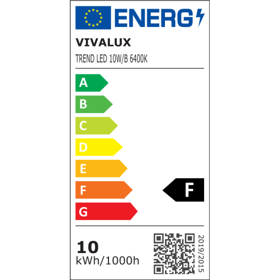 VIVALUX LED ПРОЖЕКТОР TREND LED 10W ЧЕРЕН 6400K