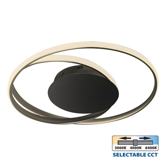 VIVALUX LED ПЛАФОНИЕРА ODEON LED  38W ЧЕРЕН VIV004610