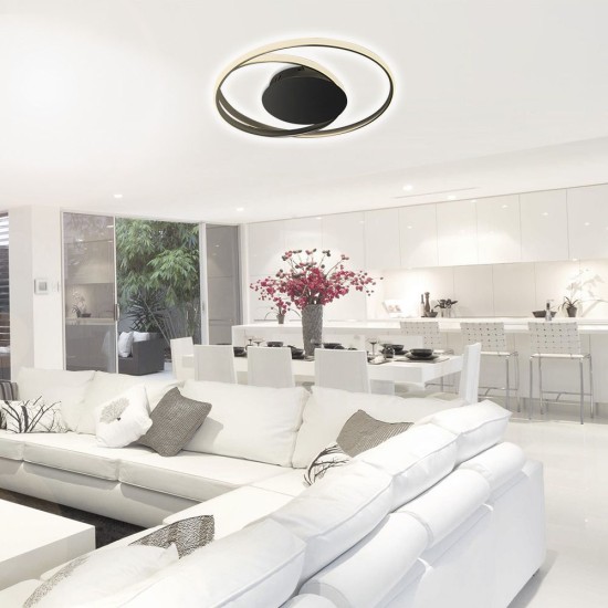 VIVALUX LED ПЛАФОНИЕРА ODEON LED  38W ЧЕРЕН VIV004610