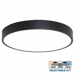 VIVALUX LED LIGHTING FIXTURE LUKA LED 35W BLACK CCT-SWITCH 3000K/4000K/6000K VIV004617