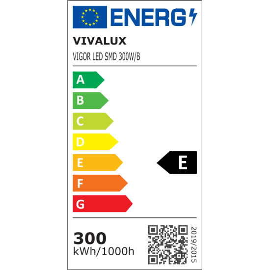 VIVALUX FLOODTLIGHT VIGOR LED SMD 300W BLACK 6400K IP65