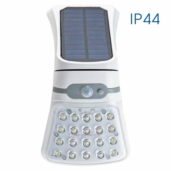 VIVALUX SOLAR LED WALL LIGHT WITH SENSOR SLIT SOLAR LED 4W 200LM PIR 4000K IP44