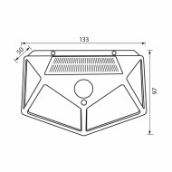 VIVALUX СОЛАРЕН LED АПЛИК СЪС СЕНЗОР VAST SOLAR LED 0.7W 150LM PIR 4000K IP44 VIV004729