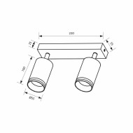 VIVALUX LINEAR CEILING SPOT SP732-2L WH KING ∙ WHITE ∙ 2XGU10