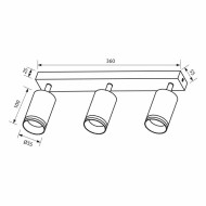 VIVALUX LINEAR CEILING SPOT SP733-3L WH KING ∙ WHITE ∙ 3XGU10