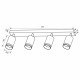 VIVALUX SPOT LINEAR DE TAVAN SP734-4L BK KING ∙ ALB∙ 4XGU10