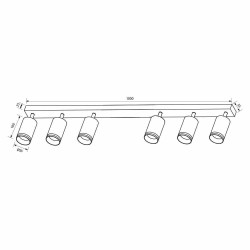 VIVALUX LINEAR CEILING SPOT SP736-6L WH KING ∙ WHITE ∙ 6XGU10
