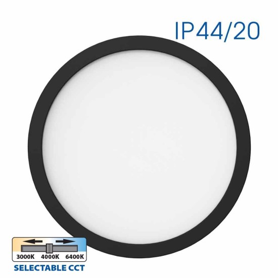 VIVALUX  LED ПЛАФОНИЕРА NEBULA LED 12W/18W/24W  ЧЕРЕН CCT-SWITCH 3000K/4000K/6000K