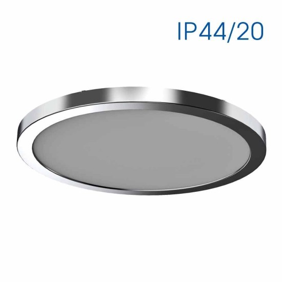 VIVALUX CORPORARE DE ILUMINAT NEBULA LED 12W/18W/24W  CROM CCT-SWITCH 3000K/4000K/6000K