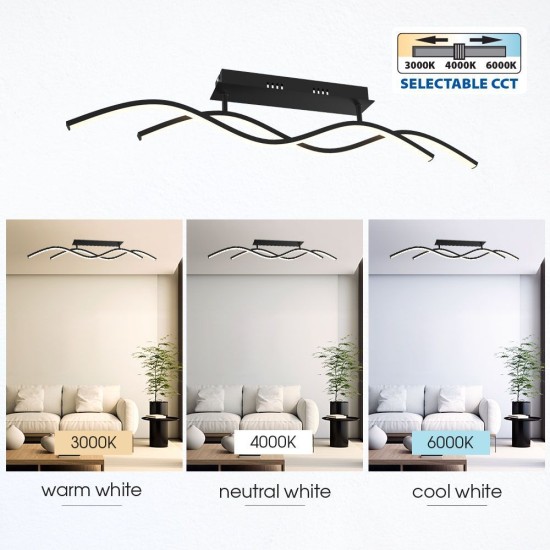 VIVALUX CORPORARE DE ILUMINAT SOLUT LED 27W NEGRU CCT-switch VIV004859