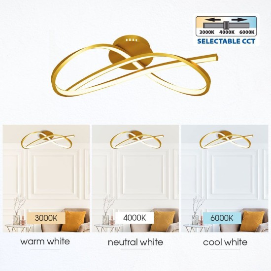 VIVALUX LED LIGHTING FIXTURE MIRAGE LED 33W GOLD CCT-switch VIV004861