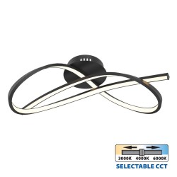 VIVALUX  LED ПЛАФОНИЕРА MIRAGE LED 33W ЧЕРЕН CCT-switch VIV004862