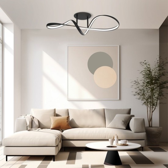 VIVALUX LED LIGHTING FIXTURE ETERNITY LED 36W BLACK CCT-switch VIV004863