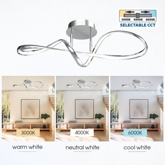VIVALUX CORPORARE DE ILUMINAT ETERNITY LED 36W CROM CCT-switch VIV004864