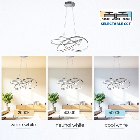 VIVALUX  LED ПОЛИЛЕЙ MAREA LED 60W CCT ХРОМ VIV004868
