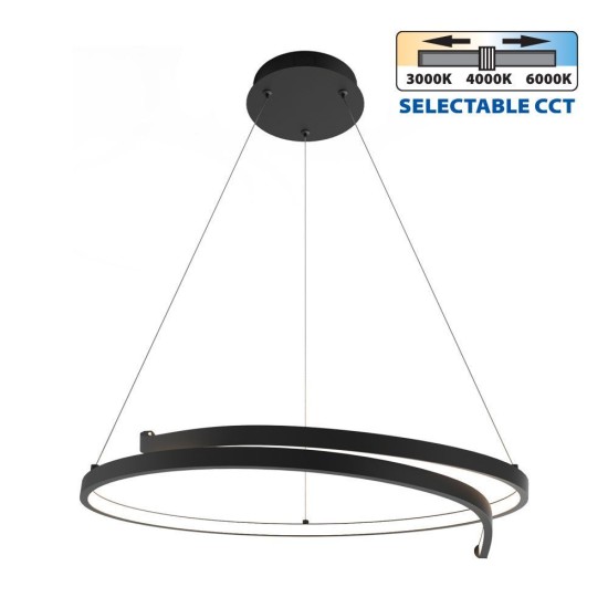 VIVALUX  LED ПОЛИЛЕЙ OMICRON LED 38W CCT ЧЕРЕН VIV004870