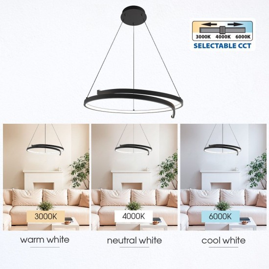VIVALUX  LED ПОЛИЛЕЙ OMICRON LED 38W CCT ЧЕРЕН VIV004870