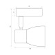 VIVALUX CEILING SPOT DANTE SP785 1xE14 BLACK VIV005047