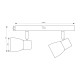 VIVALUX SPOT DE TAVAN DANTE SP786 2xE14 NEGRU VIV005048