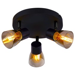VIVALUX SPOT DE TAVAN DANTE SP787 3xE14 NEGRU VIV005049