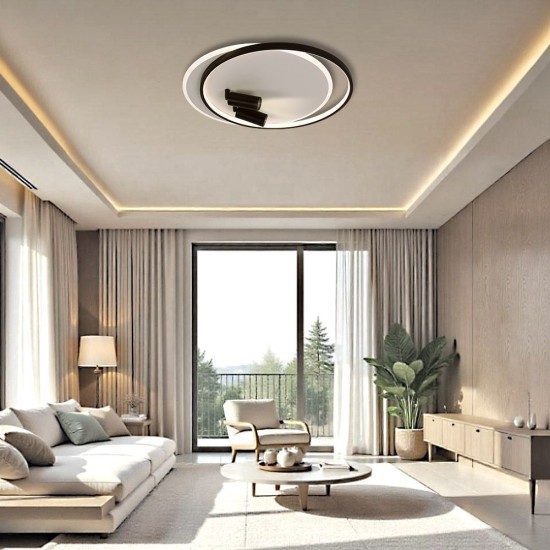 VIVALUX  LED МУЛТИФУНКЦИОНАЛНА ПЛАФОНИЕРА СПОТ С ДИСТАНЦИОННО ARAGON LED 86W VIV005153