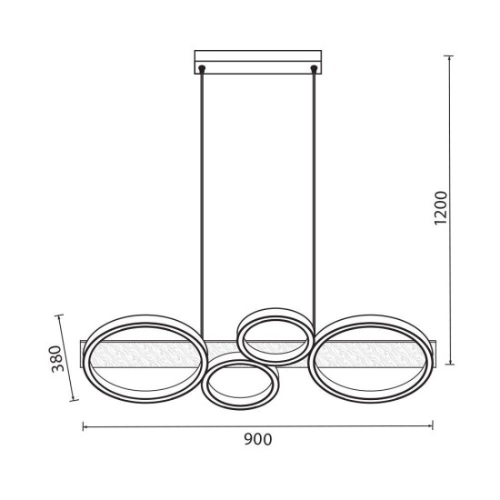 VIVALUX CORPORARE DE ILUMINAT LED MATTEO LED 38W VIV005159